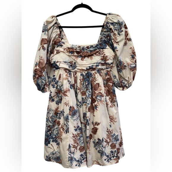Abercrombie & Fitch Dresses & Skirts - Abercrombie & Fitch Floral Babydoll Dress Puff Sleeve Cottagecore M Fairycore